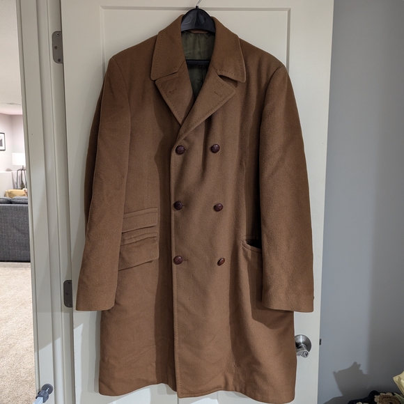 curlee Other - Men's Double-Breasted Brown Coat Curlee Wool, Car Coat, Vintage
